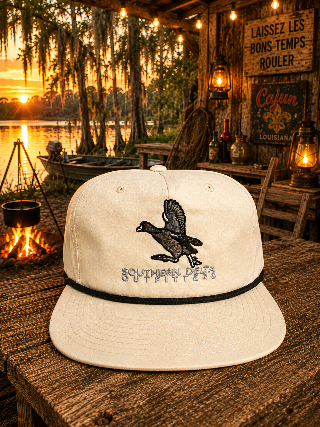 SDO Coot Birch/Black Rope Hat