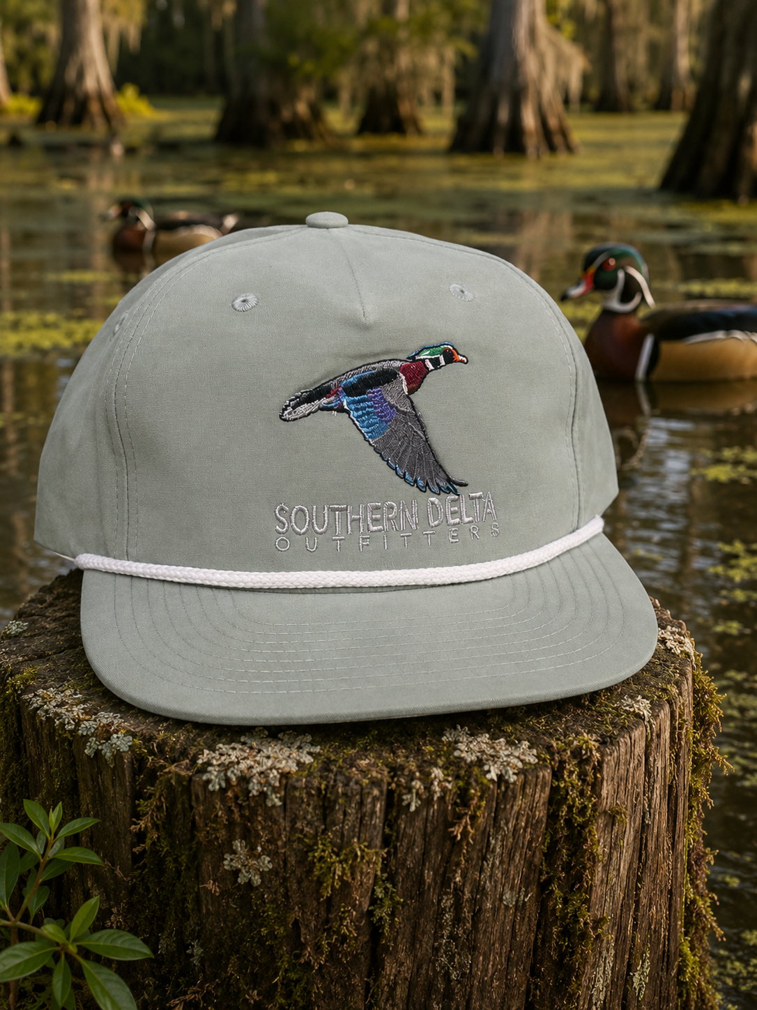 SDO Dusty Blue/White Rope Hat Wooduck