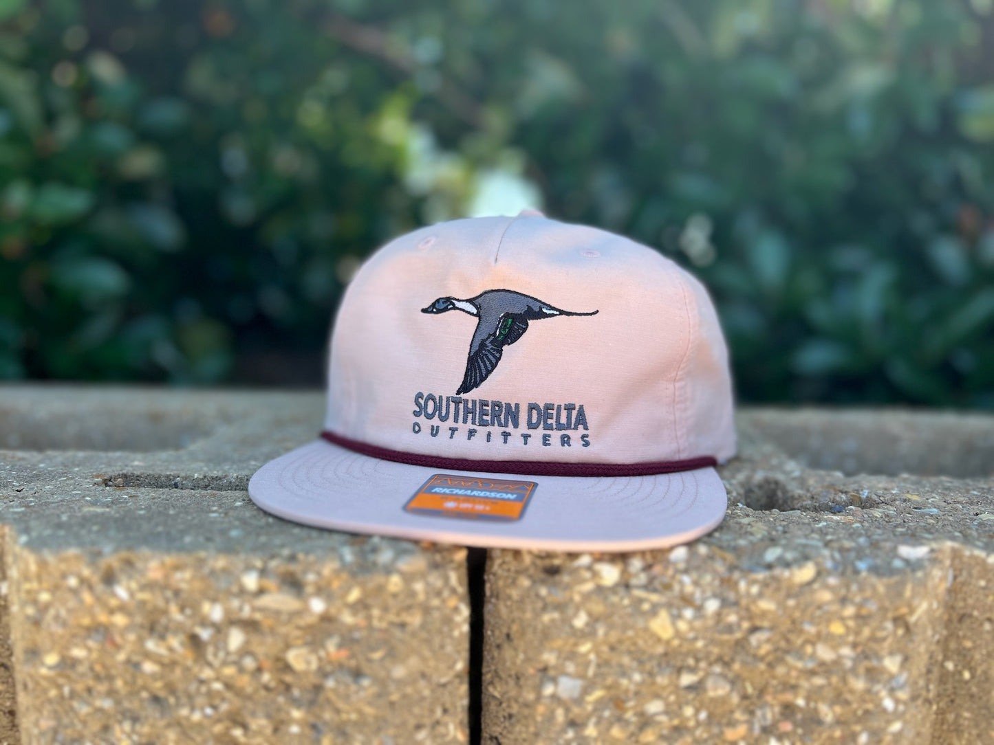 SDO Pale Peach/Maroon Rope Hat