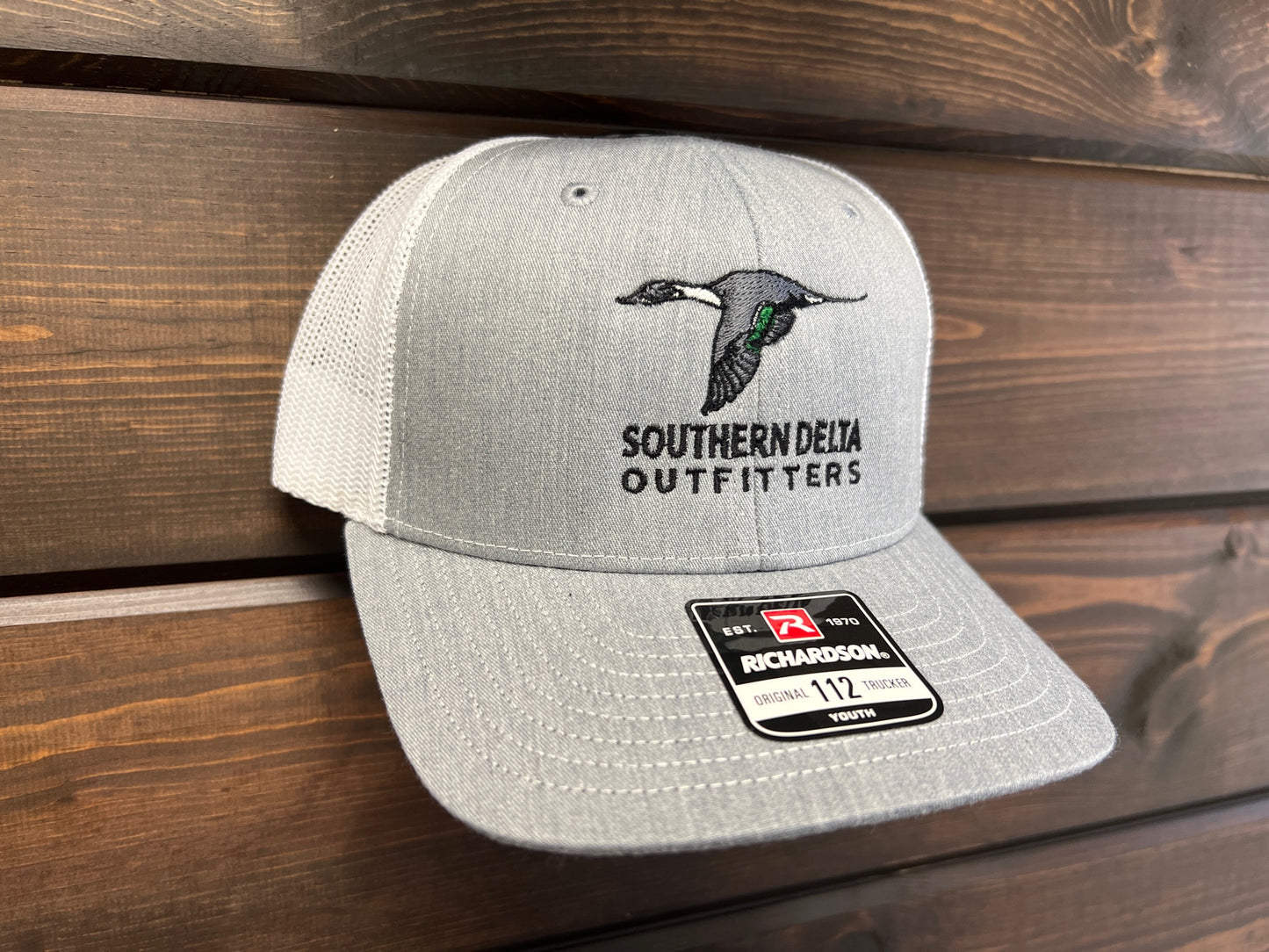 Youth Outfitters Cap- Grey and White Pintail Logo