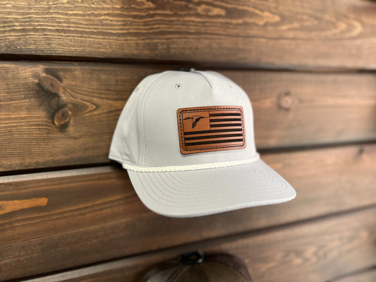 Patriotic Light Grey Five Panel Rope Hat 🇺🇸