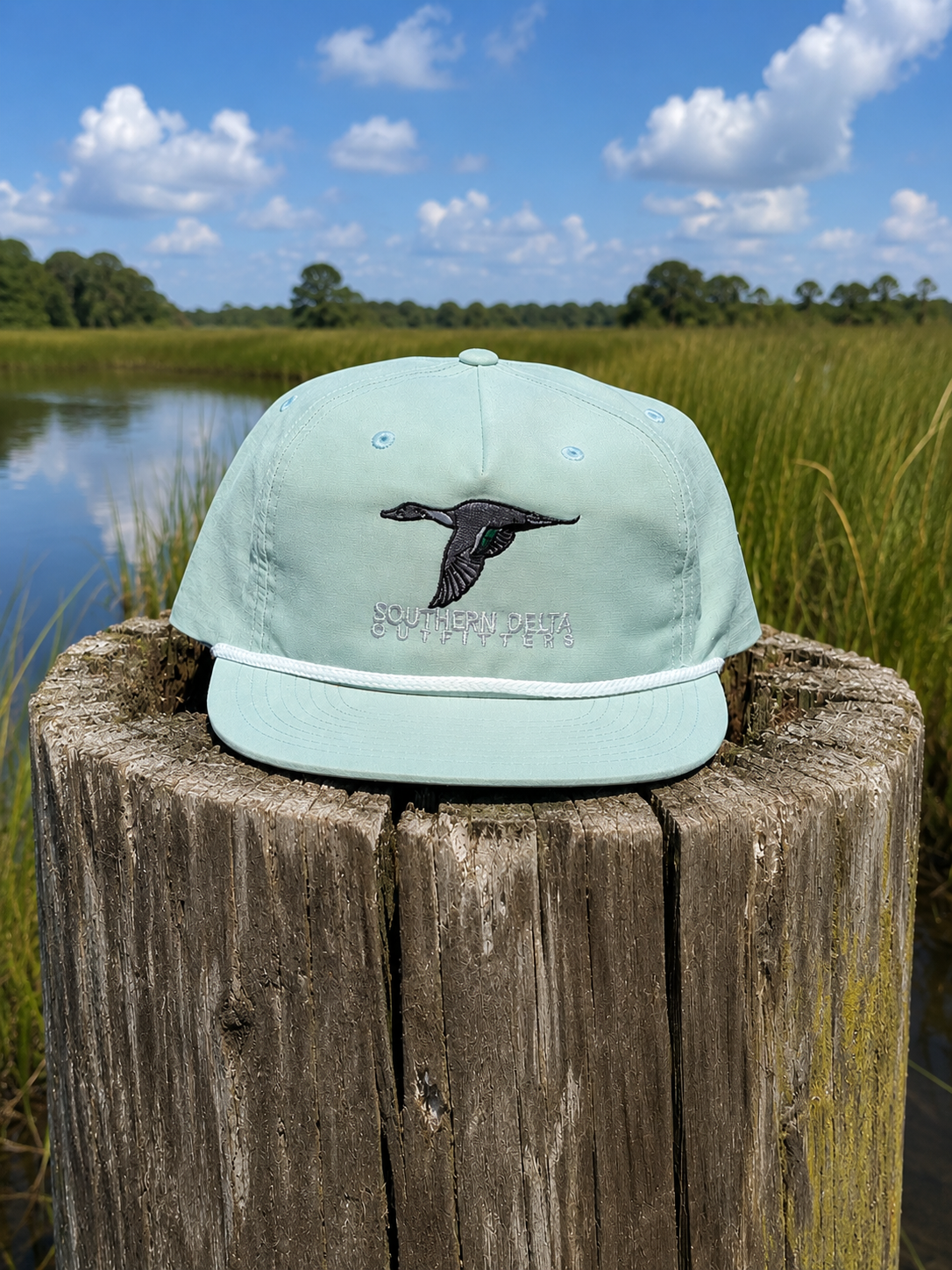 SDO Dusty Blue/White Rope Hat