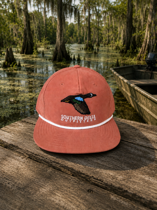 SDO Bluewing Teal Salmon/White Rope Hat