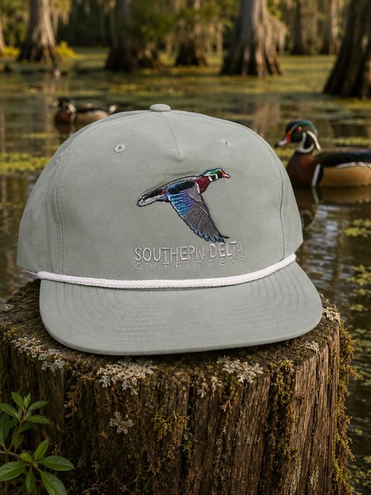 SDO Dusty Blue/White Rope Hat Wooduck